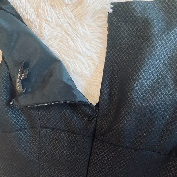 Bebe Black V Neck Sleeveless Zip Up Bubble Hem Mini Dress Size 4 #1624 - Picture 6 of 13